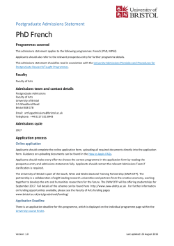 French (PhD - University of Bristol