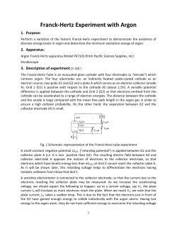 Franck-Hertz Experiment with Argon