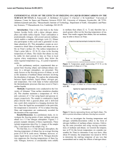 Experimental Study of the Effects of Freezing on Liquid