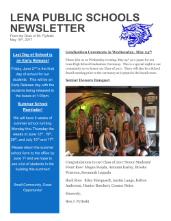 Latest Newsletter - Lena Public School District
