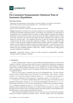 On Consistent Nonparametric Statistical Tests of Symmetry