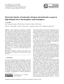 Electronic kinetics of molecular nitrogen and molecular oxygen in