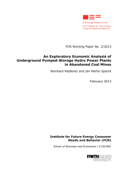 An Exploratory Economic Analysis of Underground - RWTH