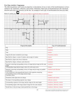 37 9.1e Class Activity: Congruence The following