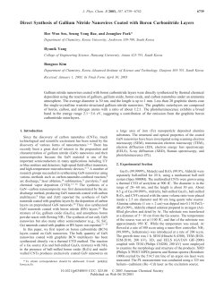 Direct Synthesis of Gallium Nitride Nanowires Coated with Boron