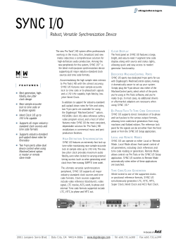 SYNC I/O - Advanced Audio Rentals