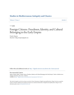 Foreign Citizens: Freedmen, Identity, and Cultural Belonging in the