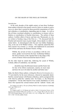 On the Shape of the Insular Tonsure