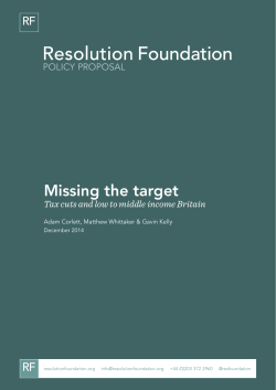 Missing the target - Resolution Foundation
