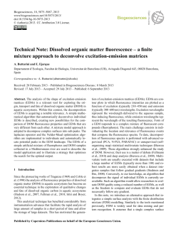 Technical Note: Dissolved organic matter