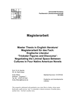 Magisterarbeit - KOPS Konstanz