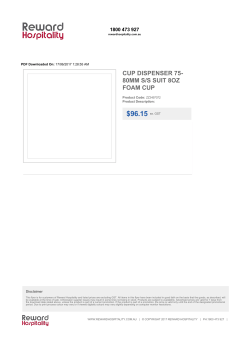 cup dispenser 75 80mm s/s suit 8oz foam cup