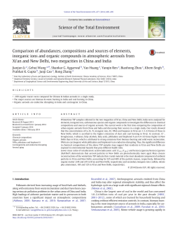 Comparison of abundances, compositions and sources of elements