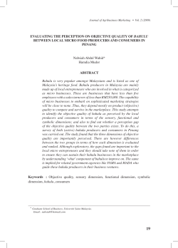 EVALUATING THE PERCEPTION ON OBJECTIVE QUALITY