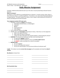 Daily Allusion Assignment