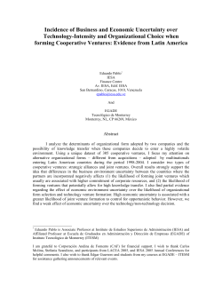 I evaluate empirically the determinants of organizational form