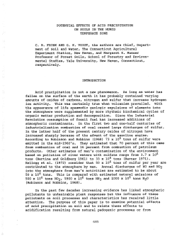 POTENTIAL EFFECTS OF ACID PRECIPITATION ON SOILS IN THE