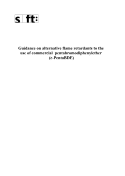 Guidance on alternative flame retardants to the use of commercial