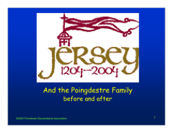 And the Poingdestre Family - Poindexter Descendants Association
