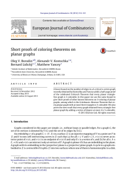 Short proofs of coloring theorems on planar graphs