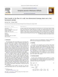 Heat transfer in the flow of a cold, two