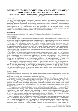 INTEGRATED DNA PURIFICATION AND AMPLIFICATION USING
