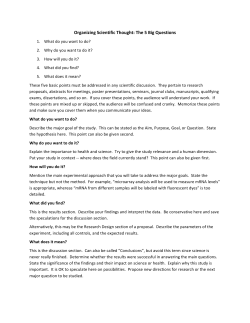 Organizing Scientific Thought: The 5 Big Questions