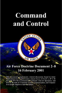 Command and Control: Air Force Doctrine Document 2-8