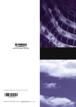 YAMAHA AP PERCUSSION CATALOG APBO2013