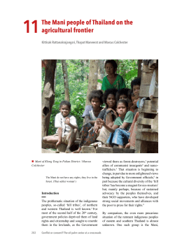 The Mani people of Thailand on the agricultural frontier