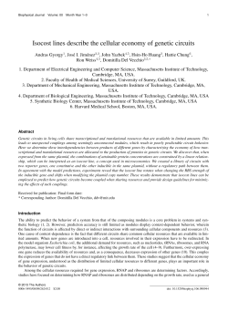 Isocost lines describe the cellular economy of genetic
