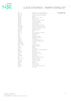 lucia stavros - harps songlist