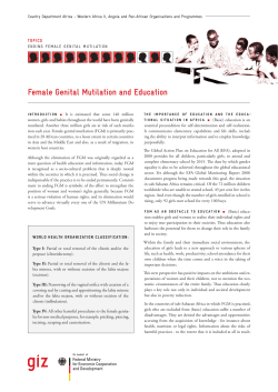 Female Genital Mutilation and Education