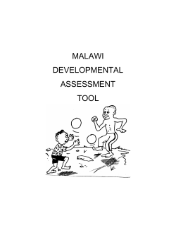 MALAWI DEVELOPMENTAL ASSESSMENT TOOL