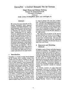 GermaNet - a Lexical-Semantic Net for German