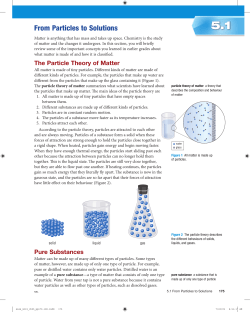 From Particles to Solutions