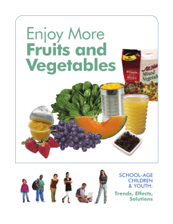 Enjoy More Fruits and Vegetables