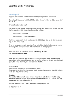 Essential Skills: Numeracy