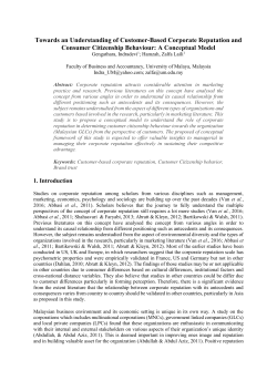 Towards an Understanding of Customer-Based