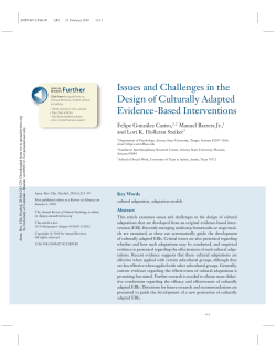 Issues and Challenges in the Design of Culturally