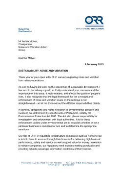 Sustainability, noise and vibration