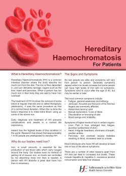 Hereditary Haemochromatosis
