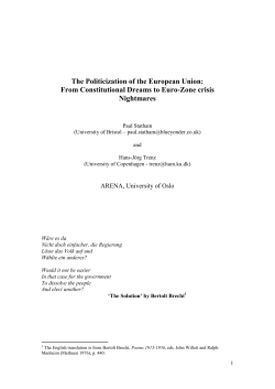The Politicization of the European Union: From Constitutional