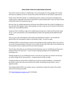 MAKE MONEY FROM AIR CONDITIONING SERVICING - Snap-on