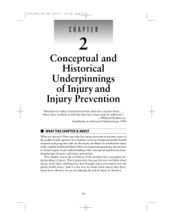 Conceptual and Historical Underpinnings of Injury and Injury