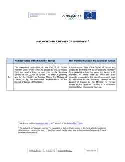 To become a Member - Council of Europe