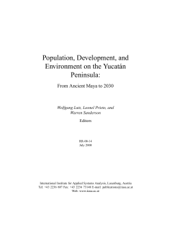 Population, Development, and Environment on the Yucat&aacute;n Peninsula: