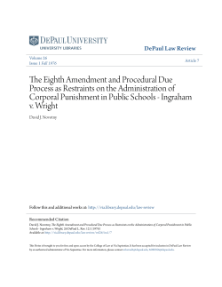 The Eighth Amendment and Procedural Due