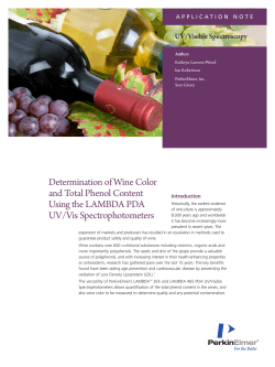 Determination of Wine Color and Total Phenol