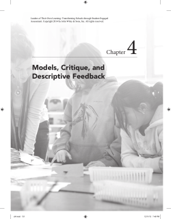 Models, Critique, and Descriptive Feedback
